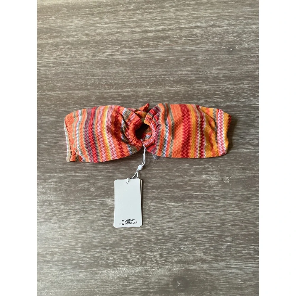 Monday Swimwear Costa Rica Top Sardinia Stripe Small New With Tags